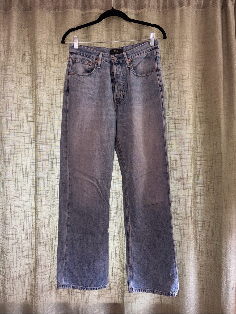 Able Straight-Leg Jeans in Light Blue Wash